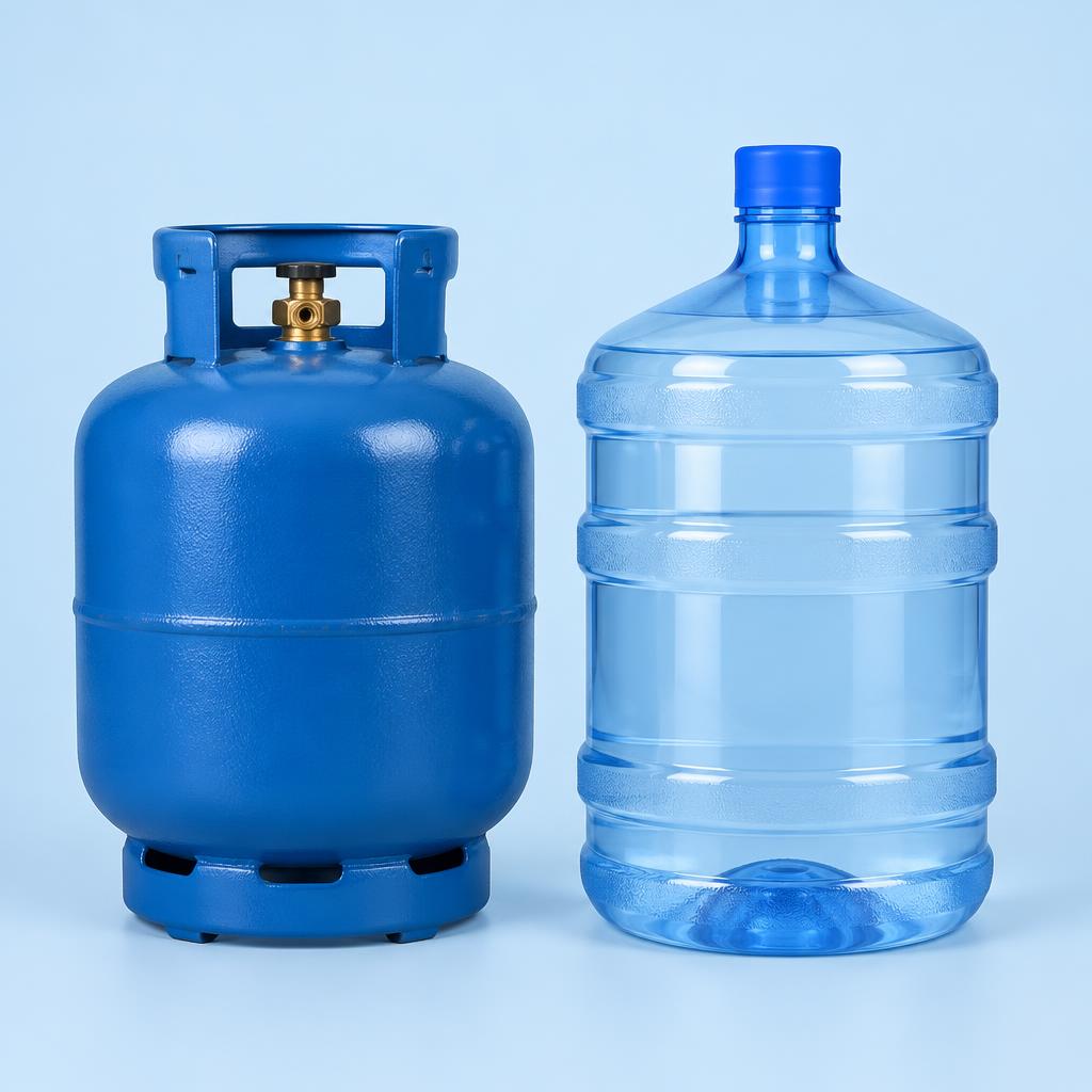 Botijão P13 e galão de água 20 L